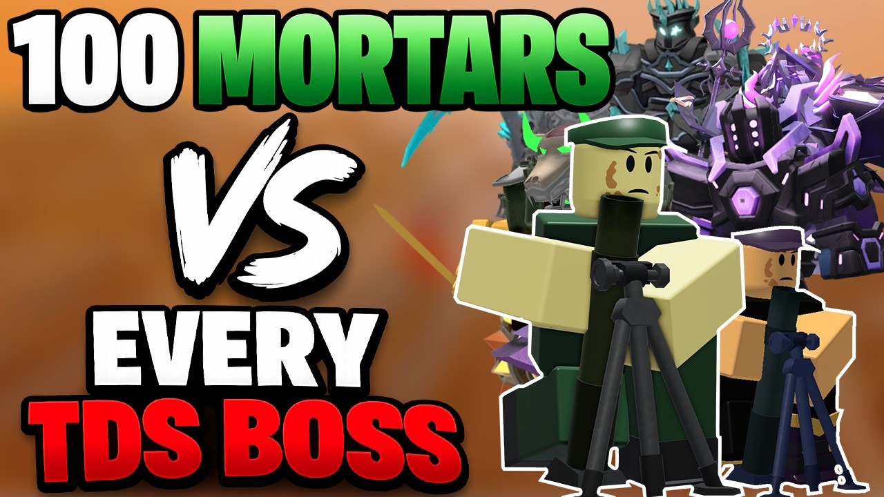 100 Mortars vs Every TDS Boss | Roblox Tower Defense Simulator