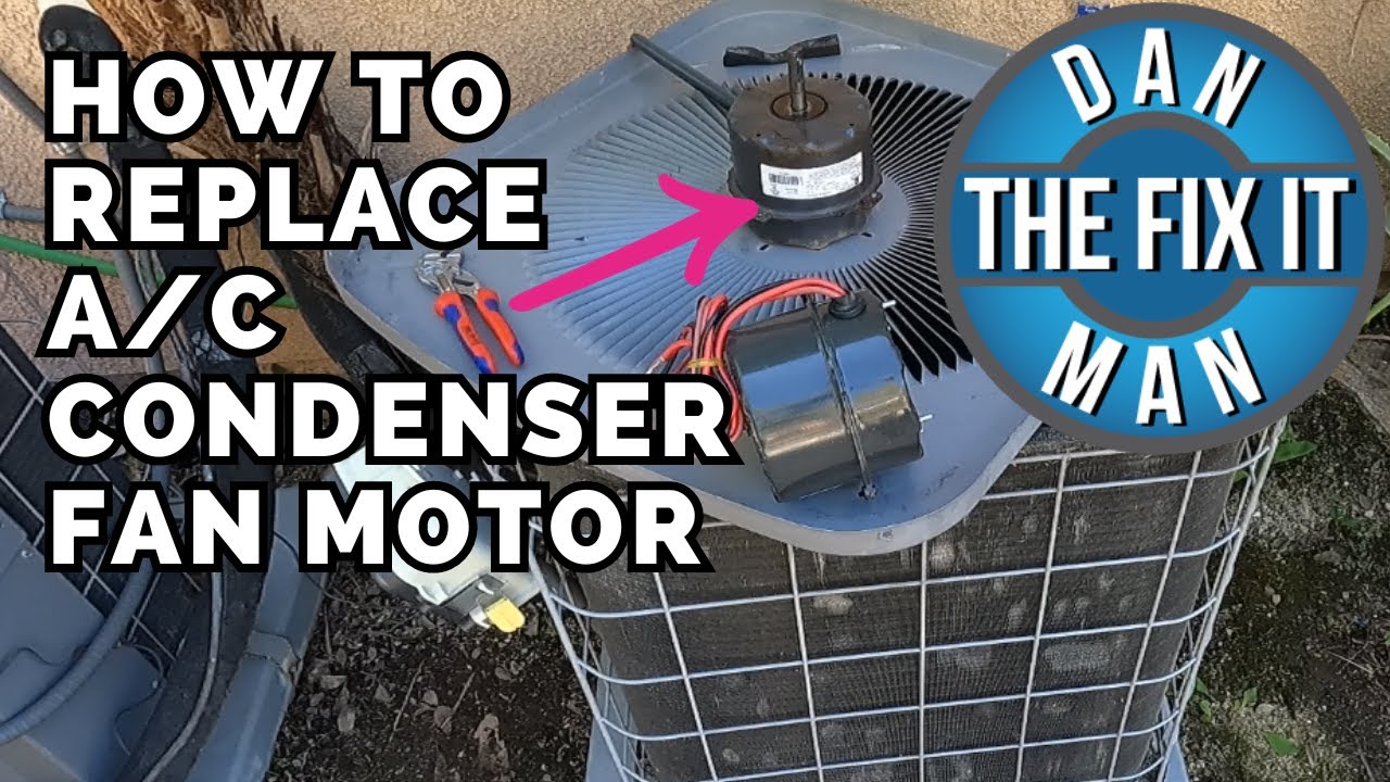 How to Replace Noisy HVAC Condenser Fan Motor in outside A/C Unit - Easy DIY Replacement!