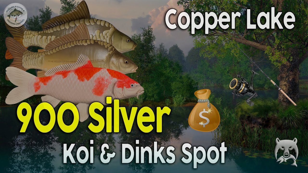 📌ULTIMATE Koi & Dinks Carp Spot in Copper Lake! 🎣 900 Silver/Hour Farm | Russian Fishing 4