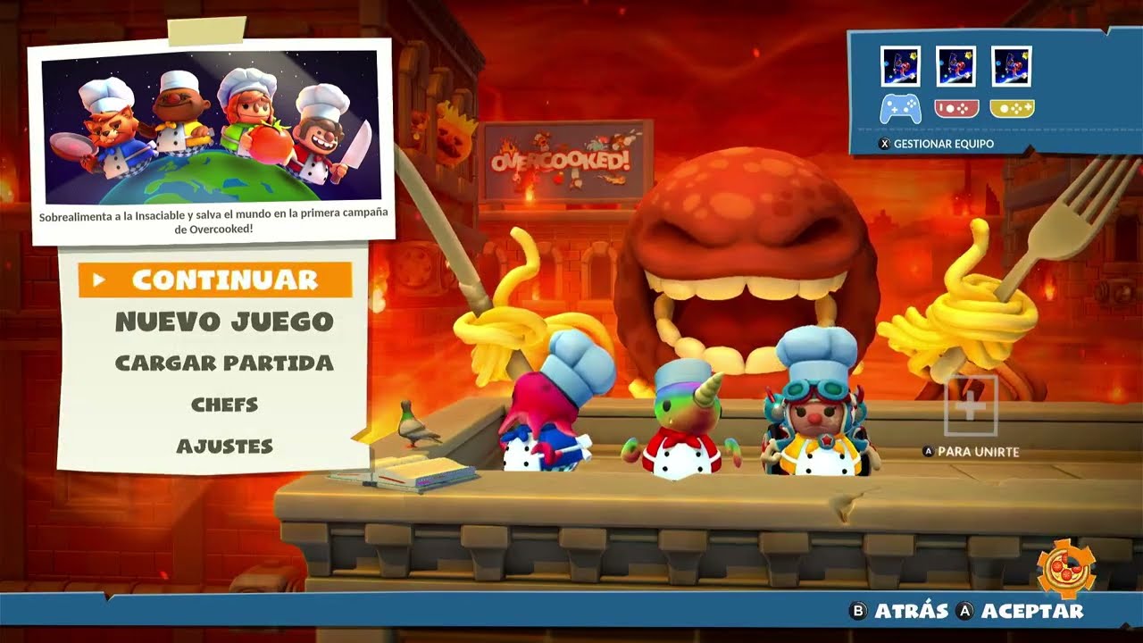 Jugando Overcooked con mis hermanos