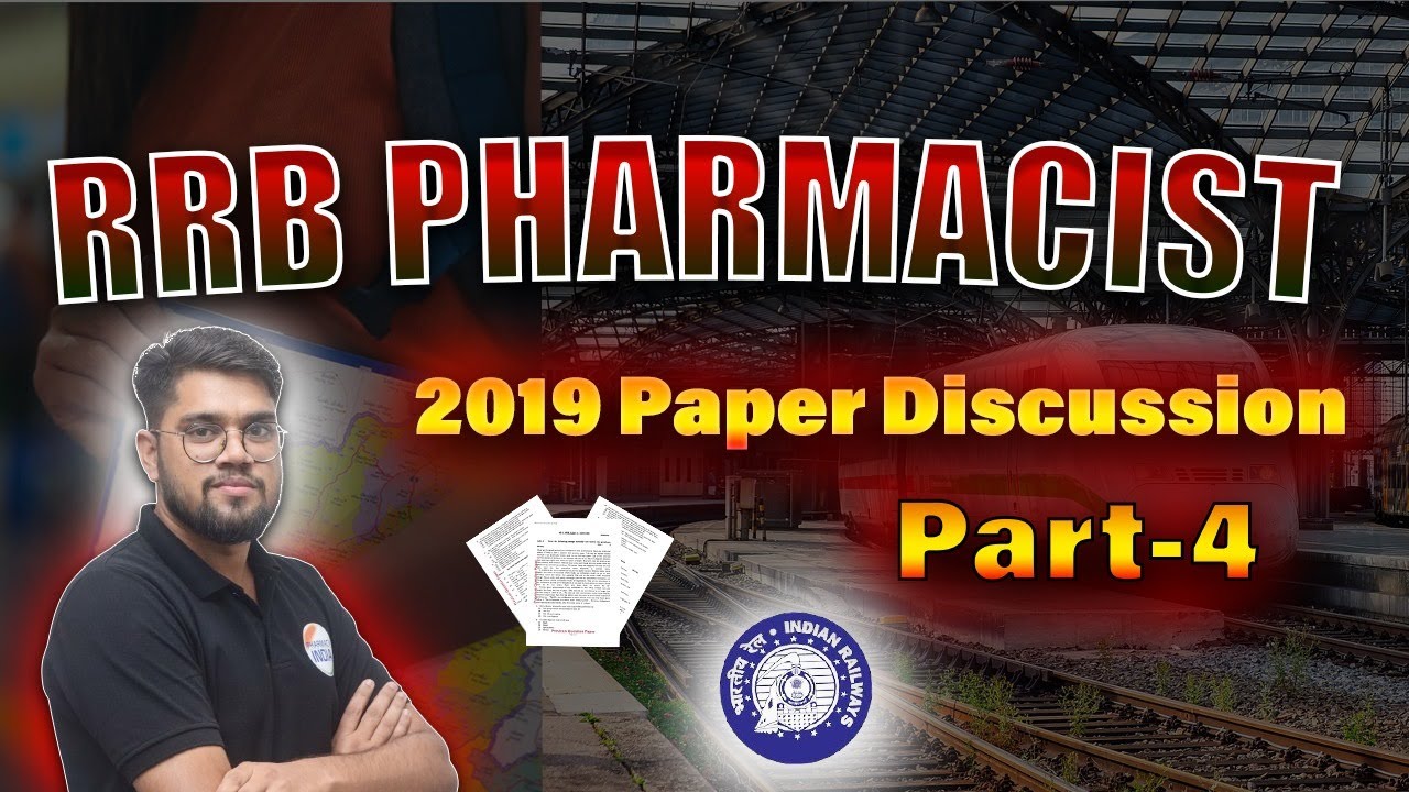 RRB Pharmacist 2019 Question Paper | 10 Questions | Part-4 | Series Of 100 Questions #rrbpharmacist