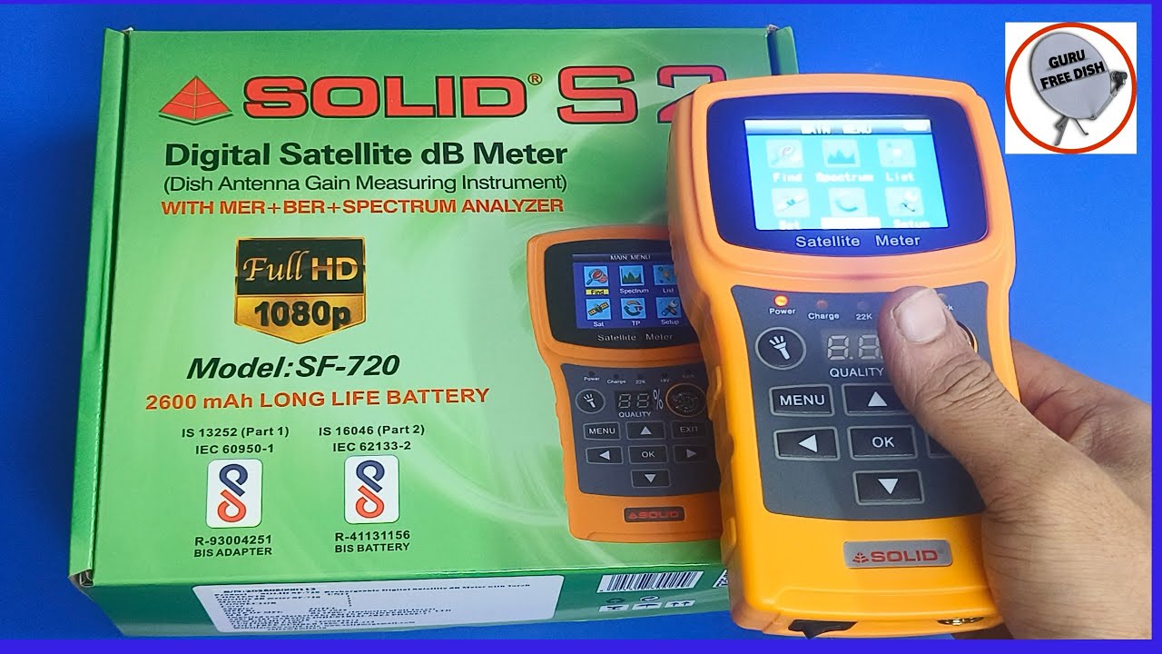 Solid SF 720 digital satellite db meter | solid SF 720 | satellite finder | solid set top box