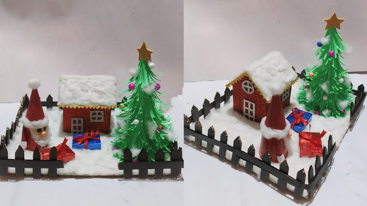 DIY Christmas House With Cardboard /How to make a Christmas House /Christmas Village