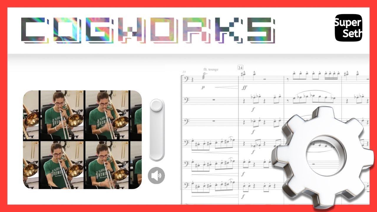 🎵 Cogworks Recharged for Trombone Ensemble and Electronics [ 2025 Edition ]