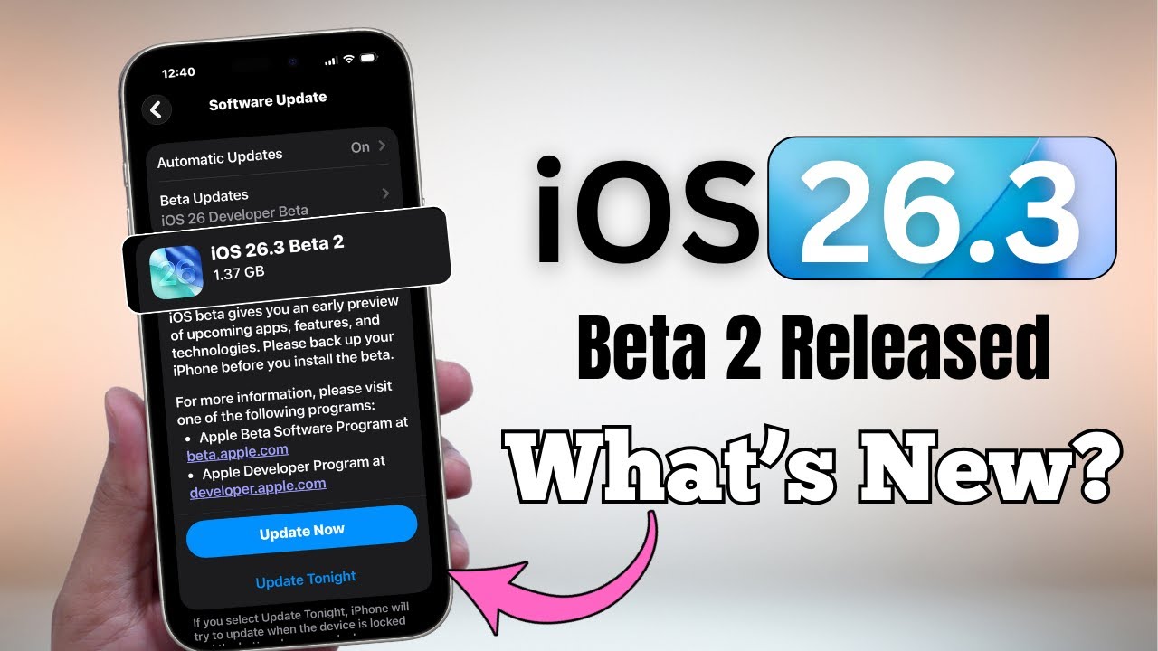 iOS 26.3 Beta 2 Released – What’s New? In Hindi