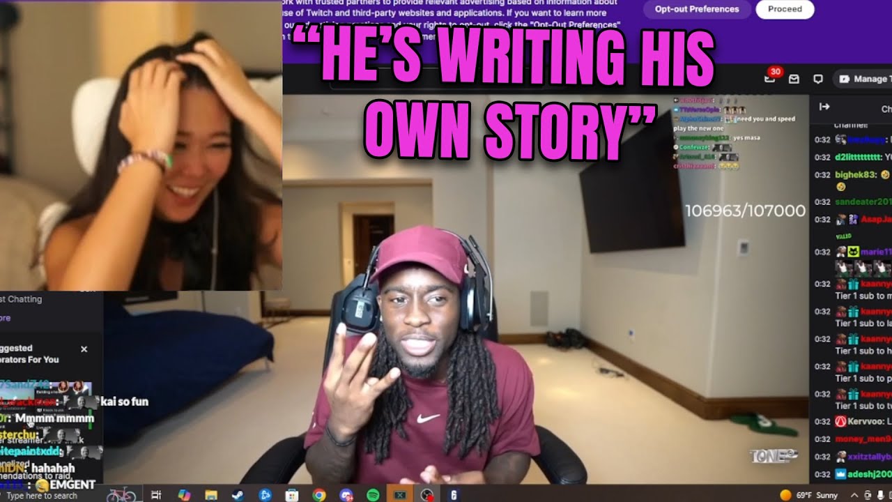 ExtraEmily Reacts to Kai Cenat Going Full Parasocial for the Agent Marathon.