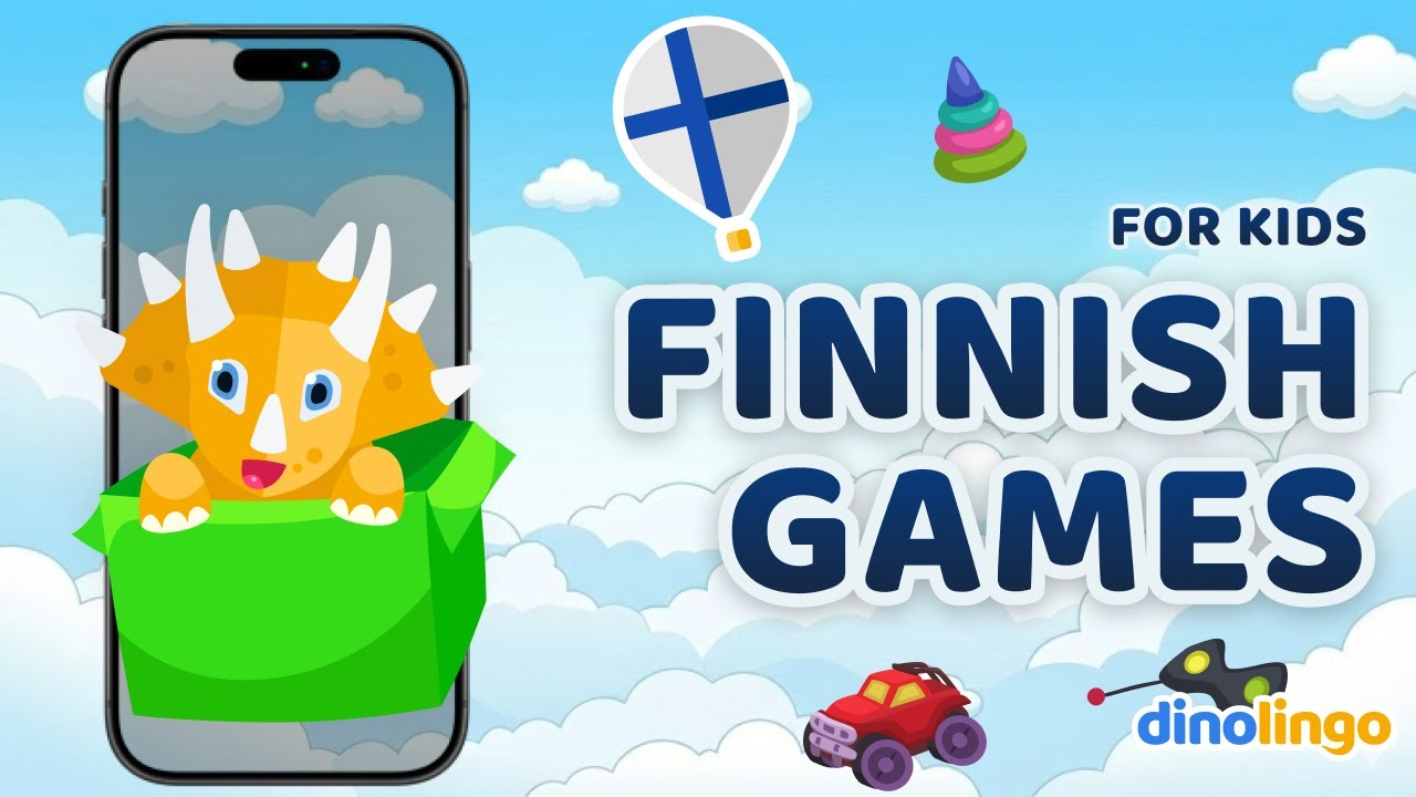 Finnish learning app for children. Online Finnish games for kids by Dinolingo