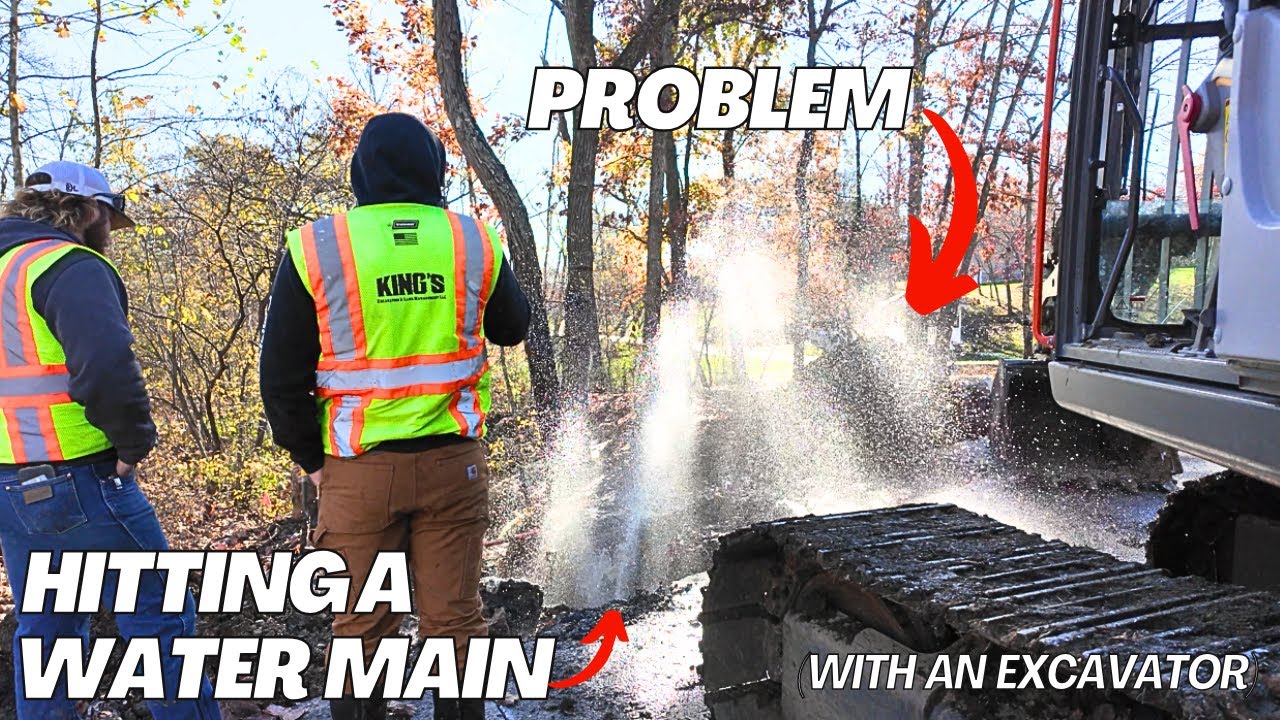 Hitting a Water Main Pipe with an Excavator