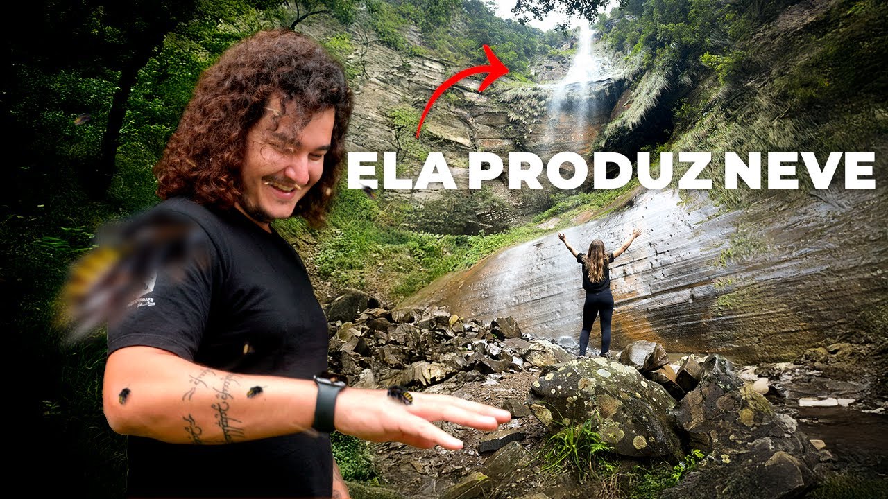 Cercados por ABELHAS na cachoeira da NEVE em Urubici