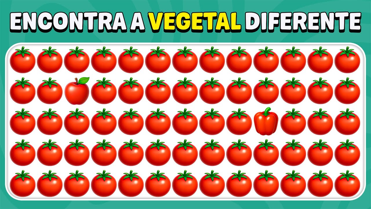Encontre O Emoji Diferente - Vegetais 🥦🥕🌶️ | 30 Níveis Finais | Quiz de Emojis | Abelha De Teste