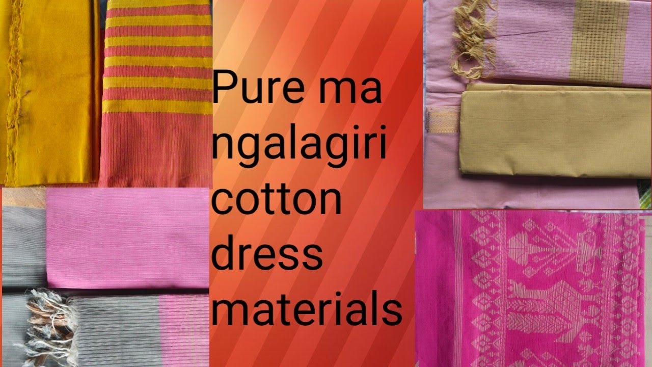 Pure mangalagiri cotton dress materials l to order watsapp 9731379818 l office wear/ party wear