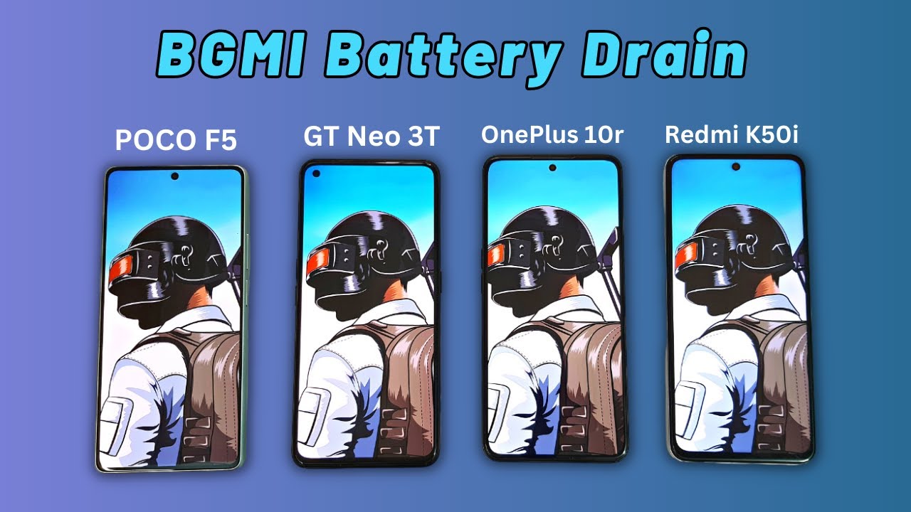 Full Battery Drain Test - POCO F5 vs Realme GT Neo 3T vs OnePlus 10R vs Redmi K50i!