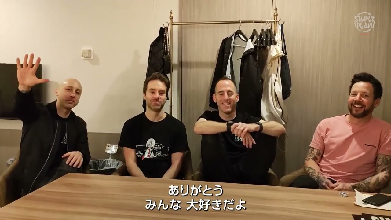 Simple Plan Japan 7th Anniversary message from Simple Plan