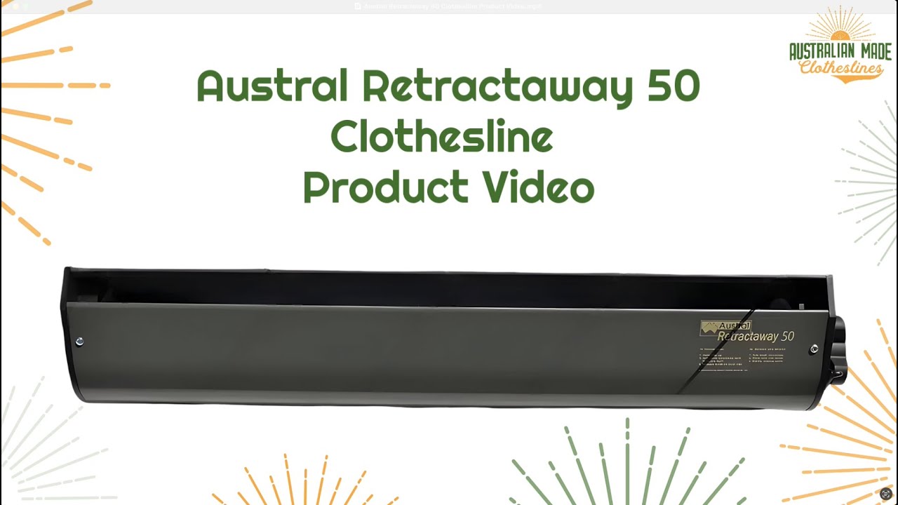Austral Retractaway 50 Clothesline Product Video - Australian Made Clothesline