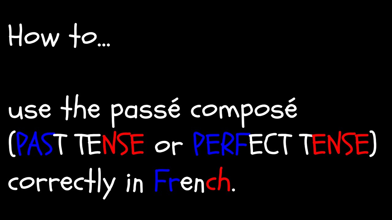 French Passé Composé with Avoir