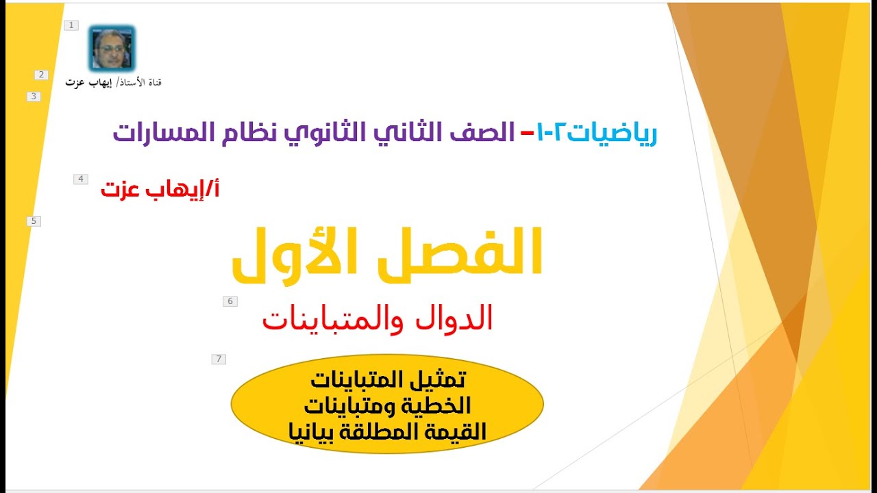 تمثيل المتباينات الخطية والقيمة المطلقة بيانيا _رياضيات2 1 _ثاني ثانوي مسارات