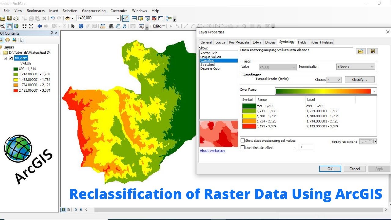 Reclassification of Raster Data Using ArcGIS