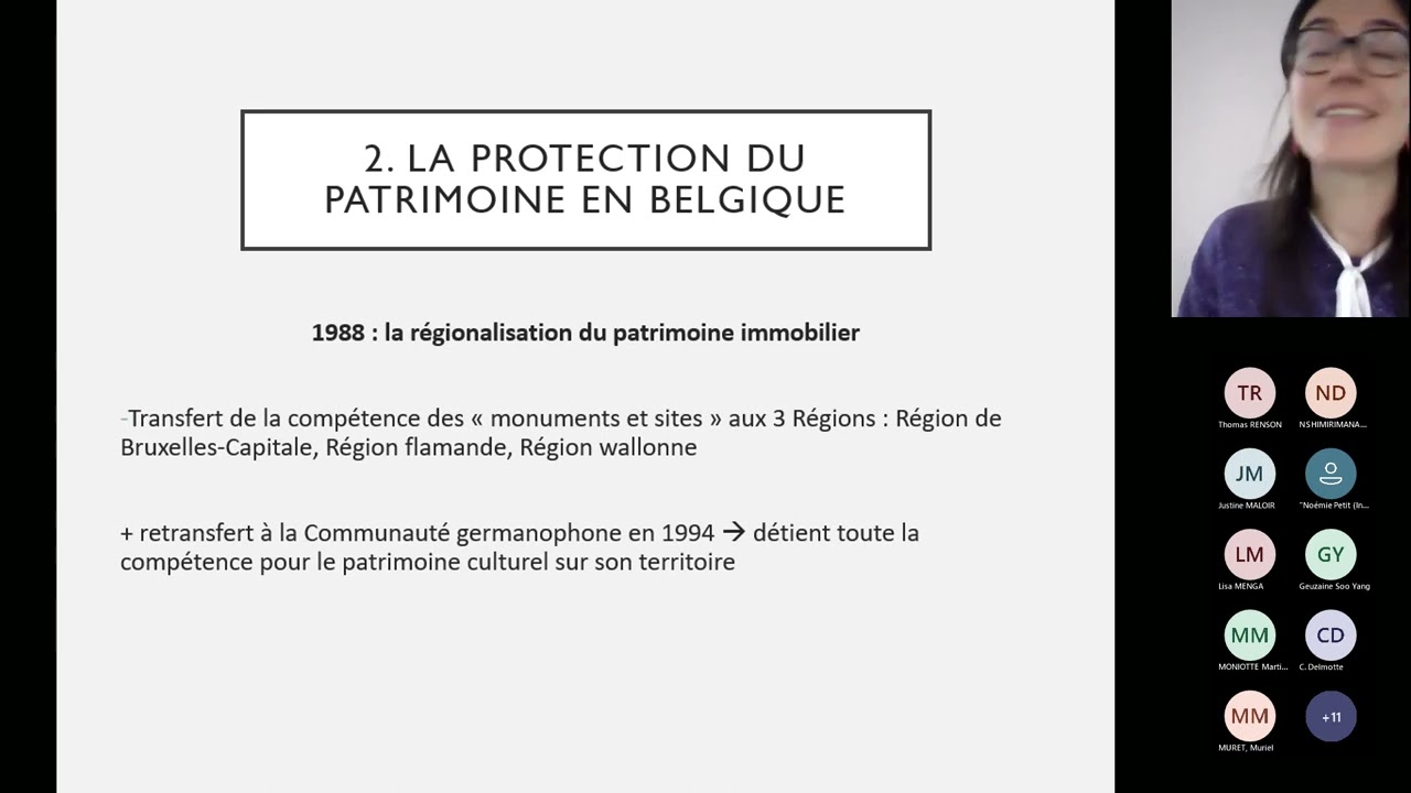 CRMSF Conférence La protection du patrimoine culturel en Belgique, une complexité juridique 20102022