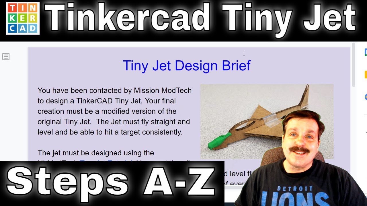 Tinkercad Tiny Jet Project | A-Z for teachers & students #STEM #Flight