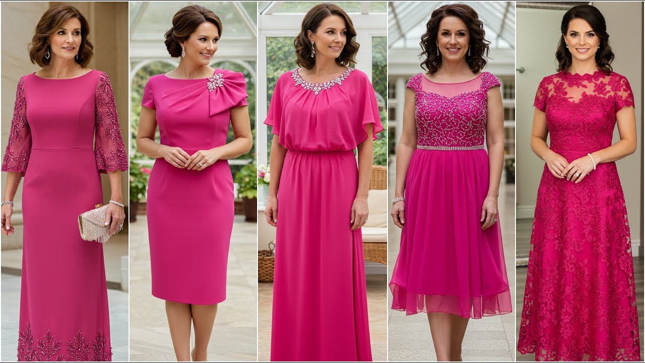 Elegant Fuchsia Mother of The Bride Dresses - Dress Styles for Over 50s- Wedding Gowns for Moms 2025