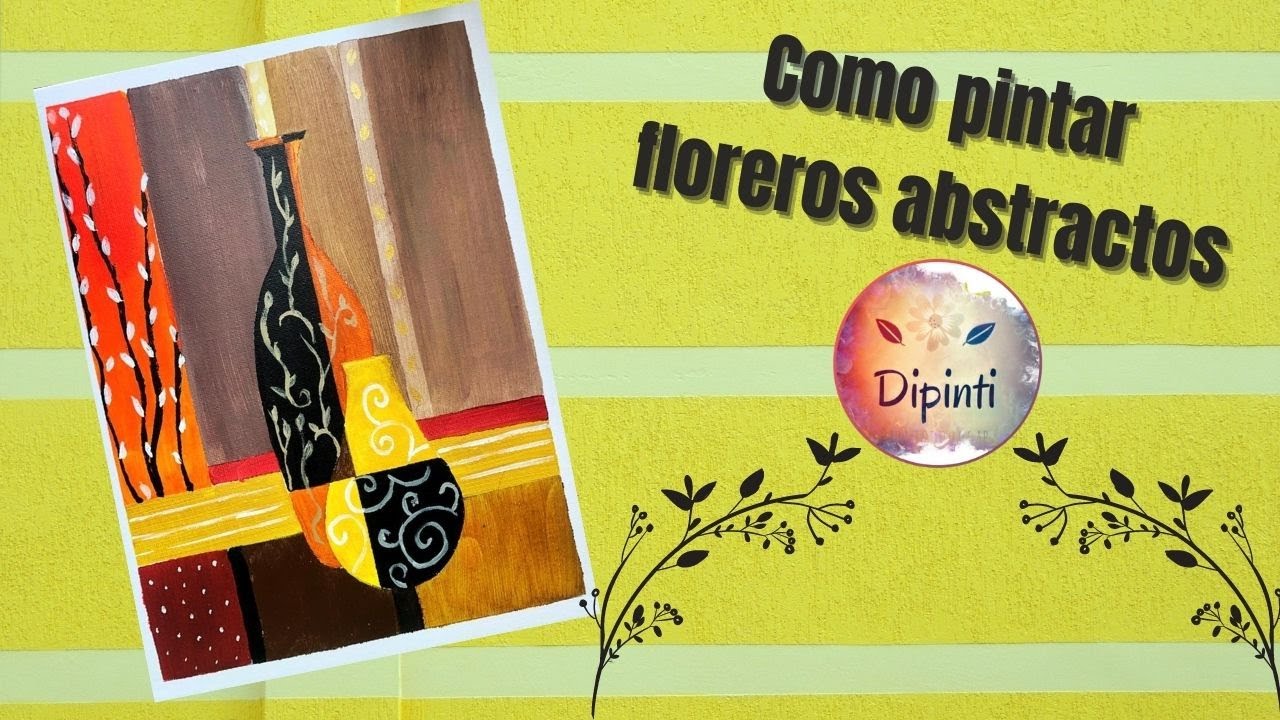 Cómo pintar floreros abstractos | pintura acrílica | FACIL