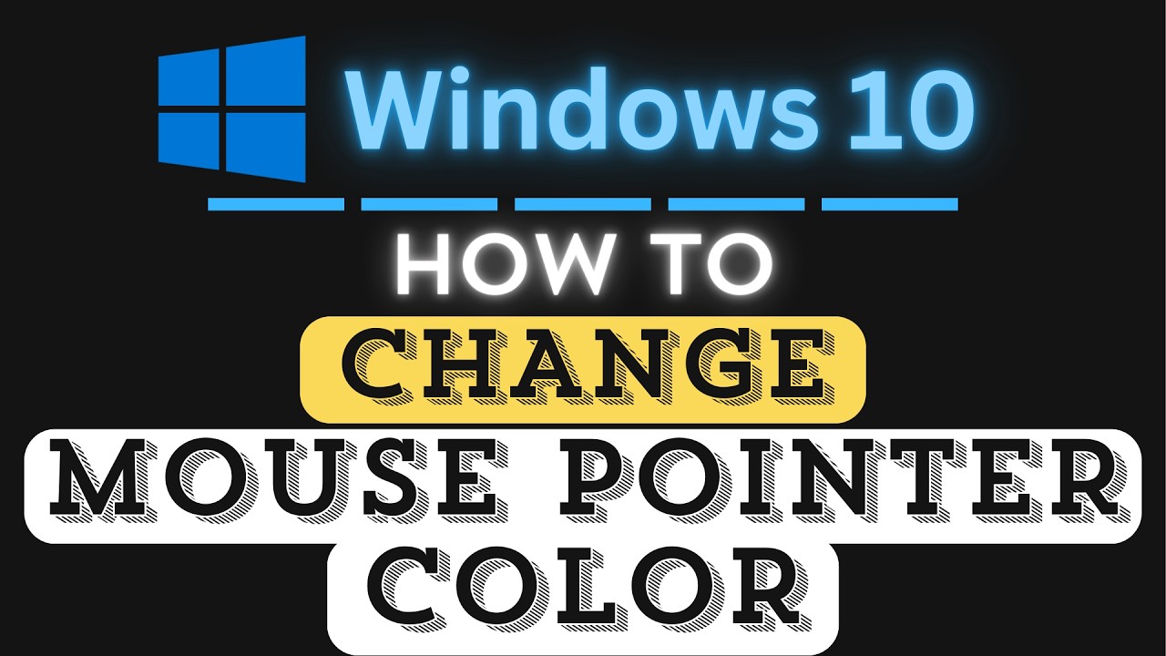 How To Change The Mouse Pointer's Color In Windows 10 👍 Easy Tutorial