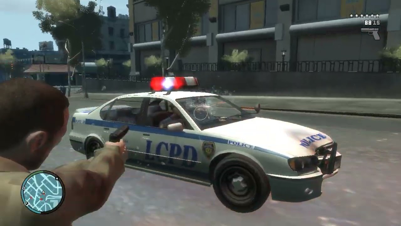 GTA 4 - Getting Arrested, Then Attempting to Escape 6 Stars with Cop Weapons