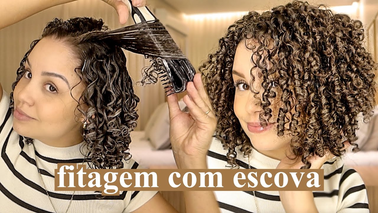 Finalização: fitagem com escova para cabelos cacheados - definição e praticidade ✨