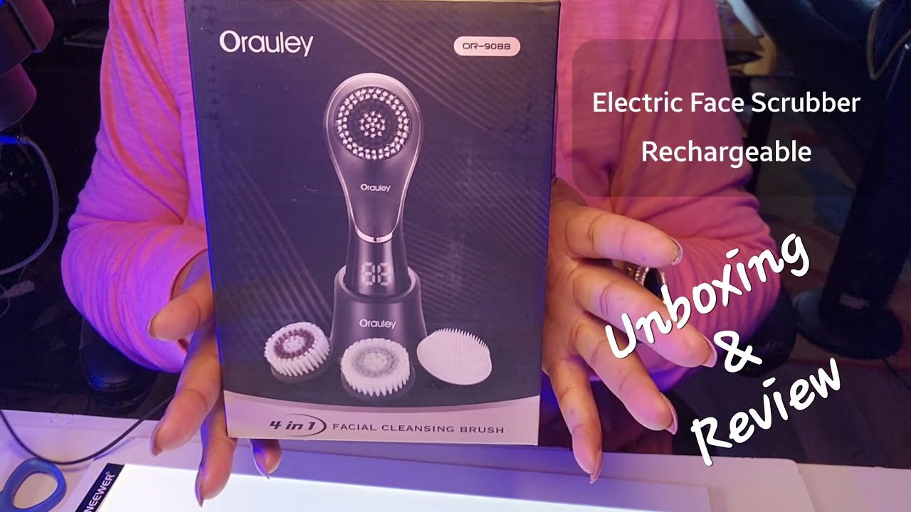 🥰Upgrade your skincare with Orauley's  Rechargeable Facial Scrubber 🥰(Unboxing)