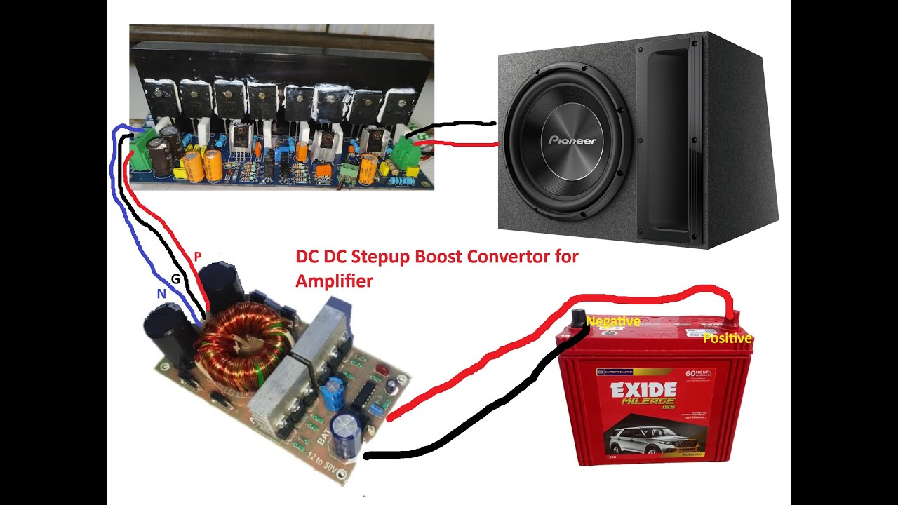 12 V DC to DC stepup Module 12V to 60 0 60 with NCS Music |#caraudio #shorts