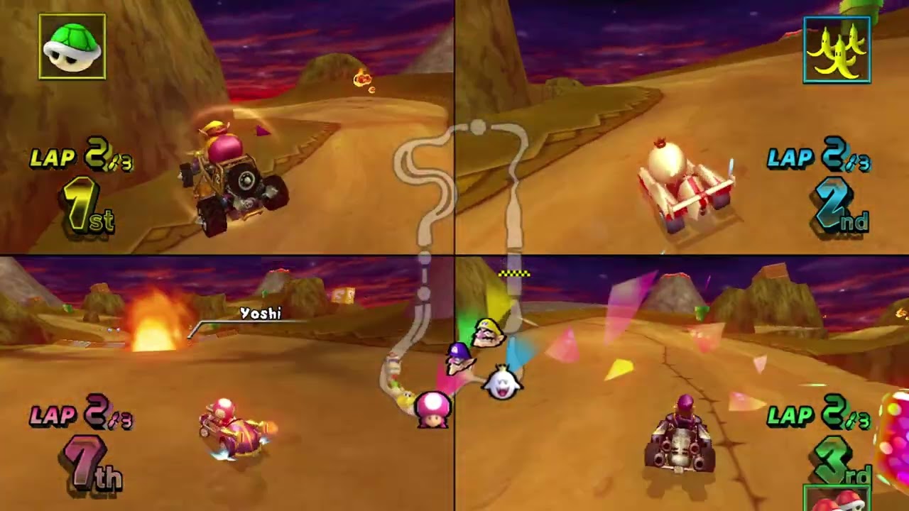 Mario Kart Wii ✦ 4 Players #400 (3 Tracks) Mirror