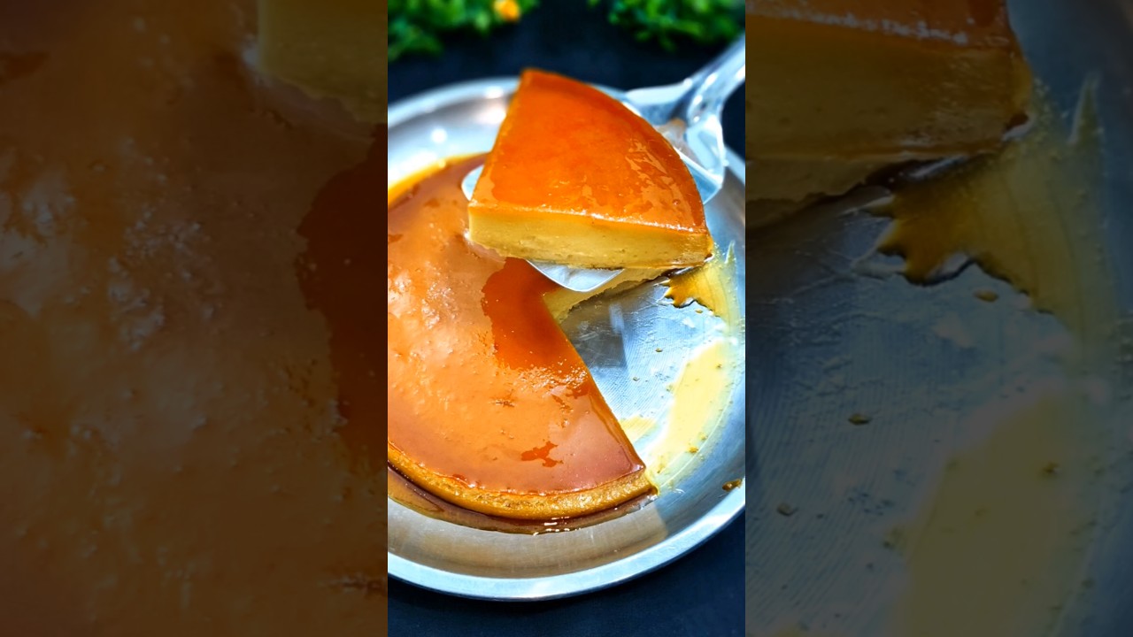 Caramel Custard Pudding | Banana Pudding Recipe | dessert recipes #shorts #sweet #milk  #custard