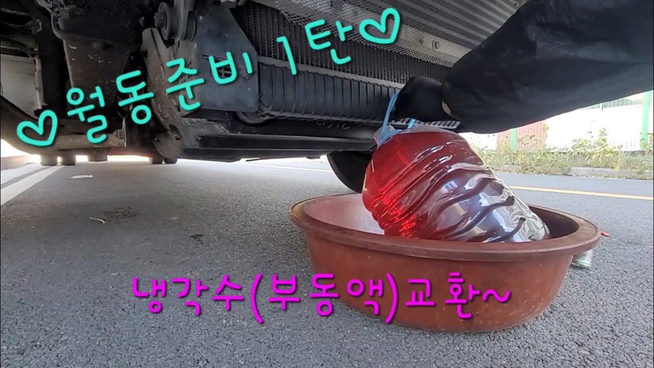 타타대우280 노부스5톤 냉각수(부동액)교환