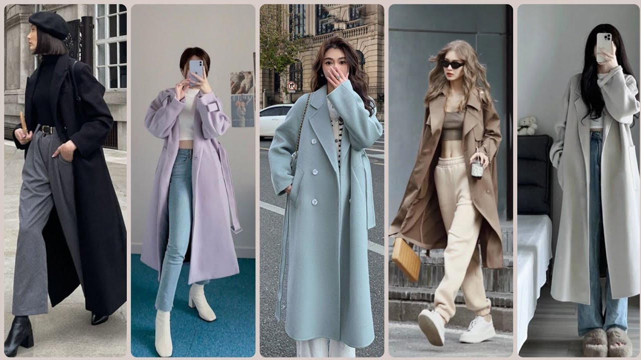 Korean dress style for girls long coat / 🧥 latest winter jackets collection 2025 || #longcoat 