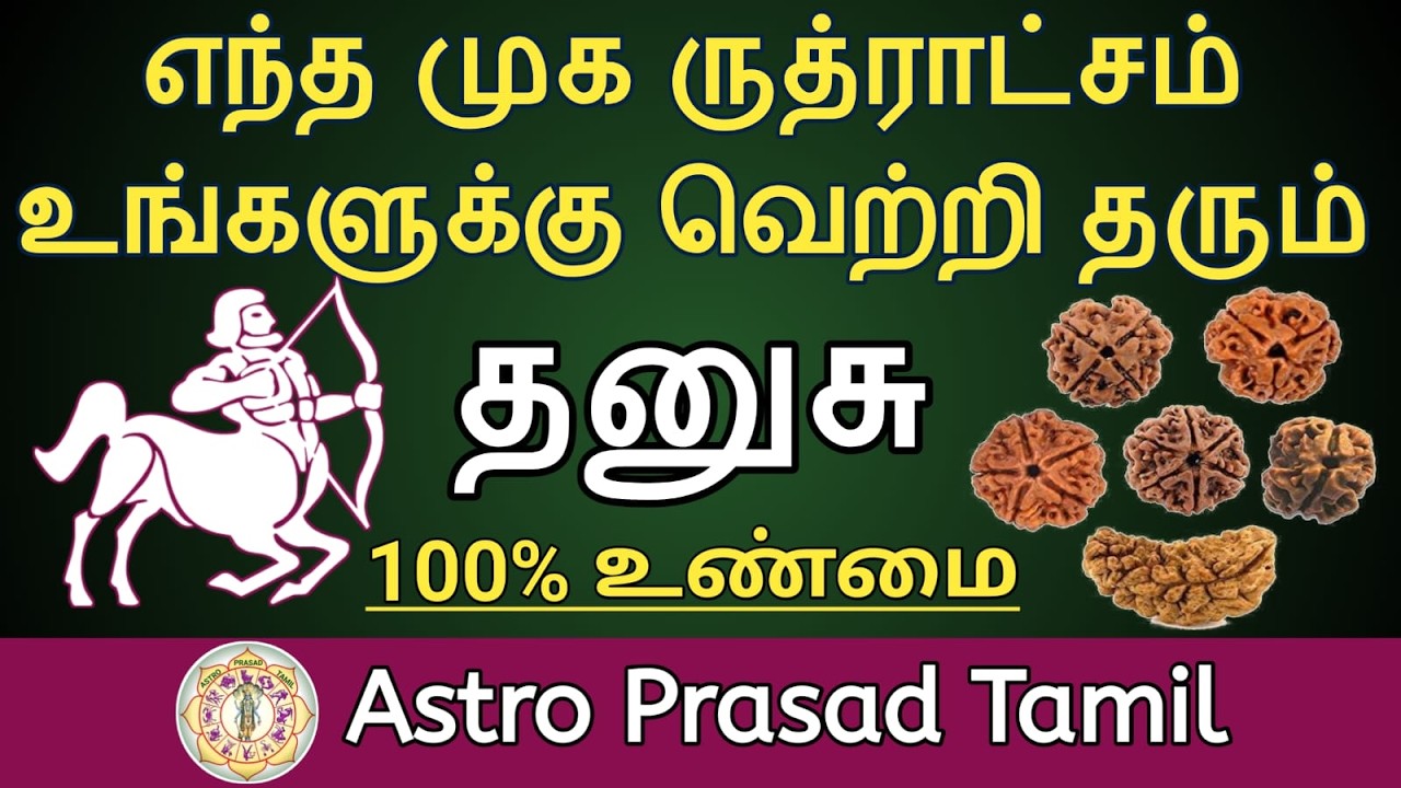 தனுசு ராசி - வெற்றி தரும் ருத்ராட்சம்..? Dhanusu rasi Rudratcham aniyalama..?   | AstroPrasadTamil |