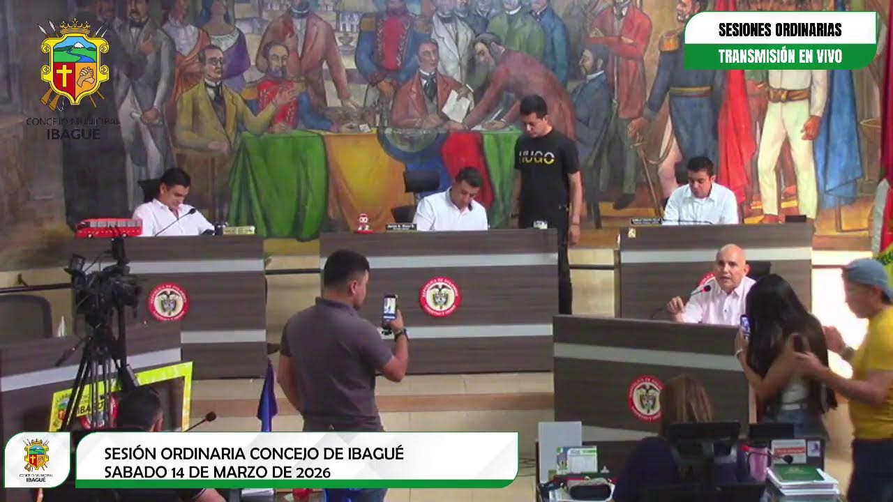 CONCEJO MUNICIPAL DE IBAGUÉ SESIONES ORDINARIAS PRIMER PERIODO SABADO 14 DEMARZO DE 2O26