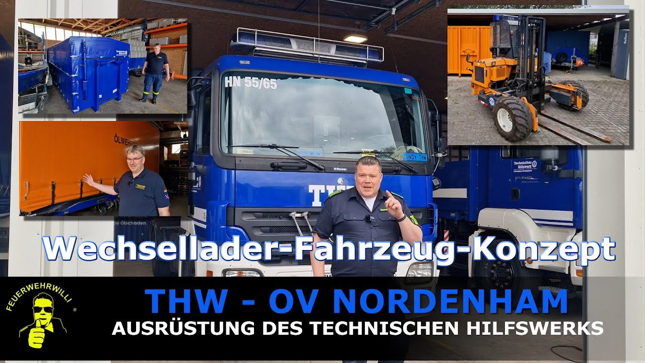 Wechsellader und Abrollbehälter des THW Nordenhamm #überraschung