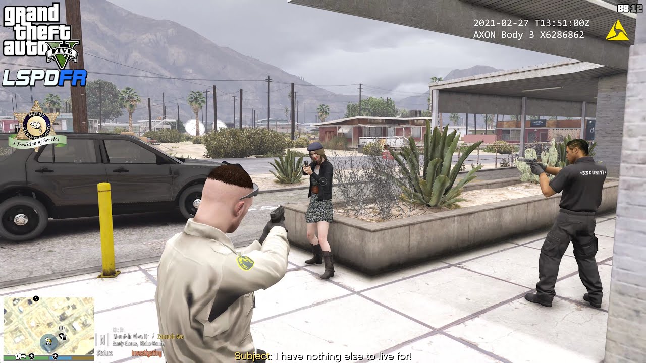 GTA V - LSPDFR 0.4.8🚔 - LSSD/LASD - Unmarked Patrol - Attempted Assault With Firearm - 4K