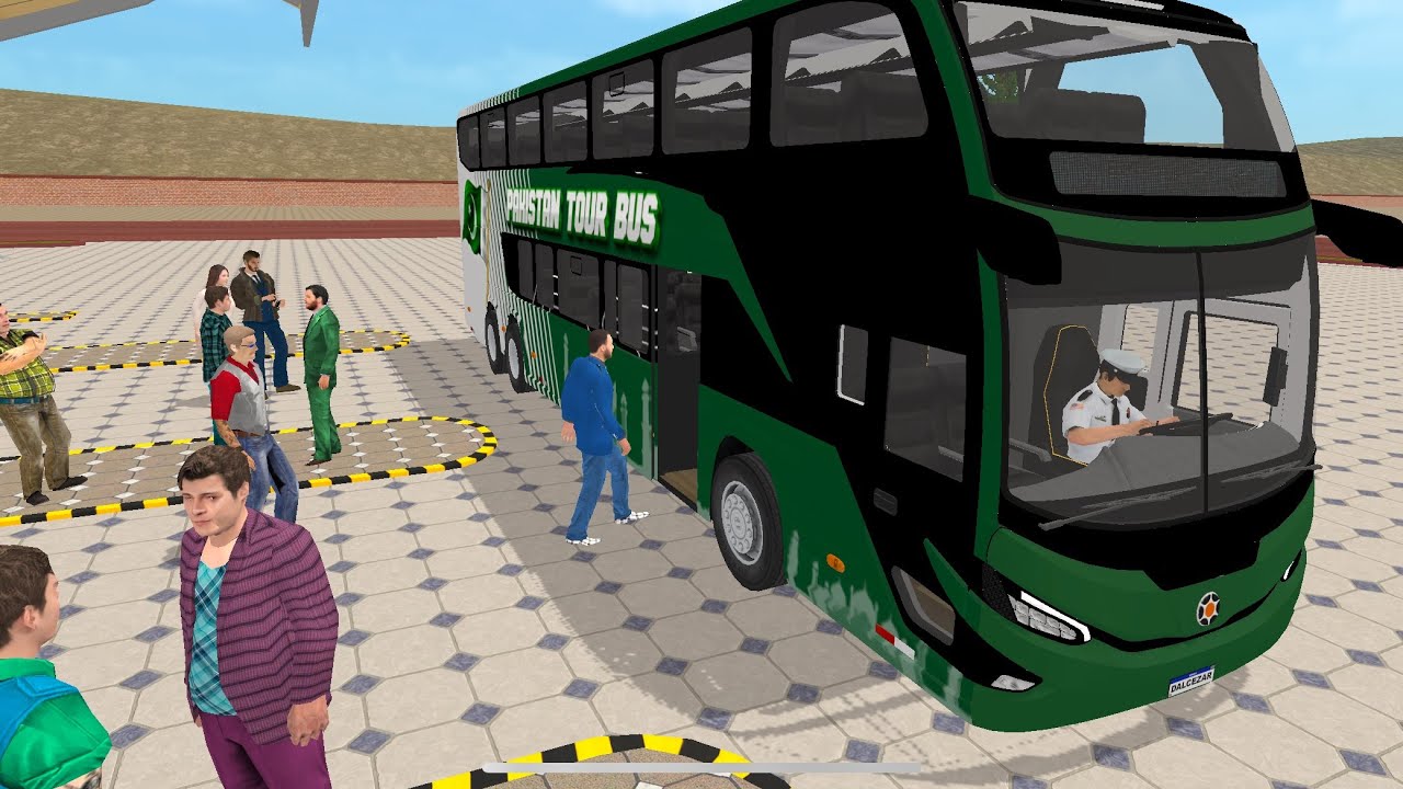 American bus driving gaming video 4K trading game video 