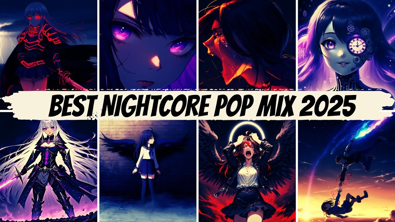 1 Hour Nightcore Mix (Sped Up + Lyrics) | Dark Emotional Anime Music, Sadcore Aesthetic