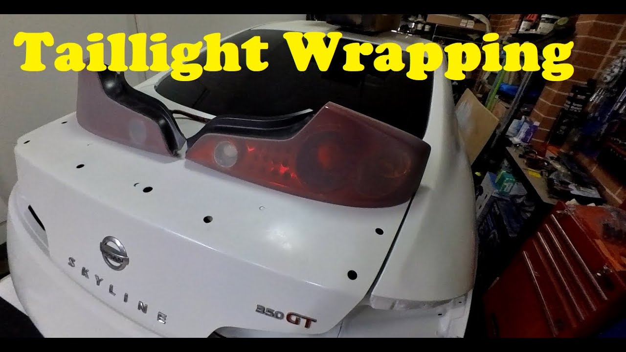 The cheapest way to wrap your Taillights/Headlights. Nissan Skyline G35 Infiniti V35 2003 JDM Mod.