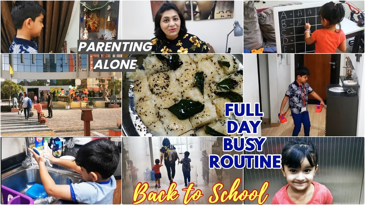 How I manage Back to School responsibilities ALONE without Husband | Full Day Routine without Maid