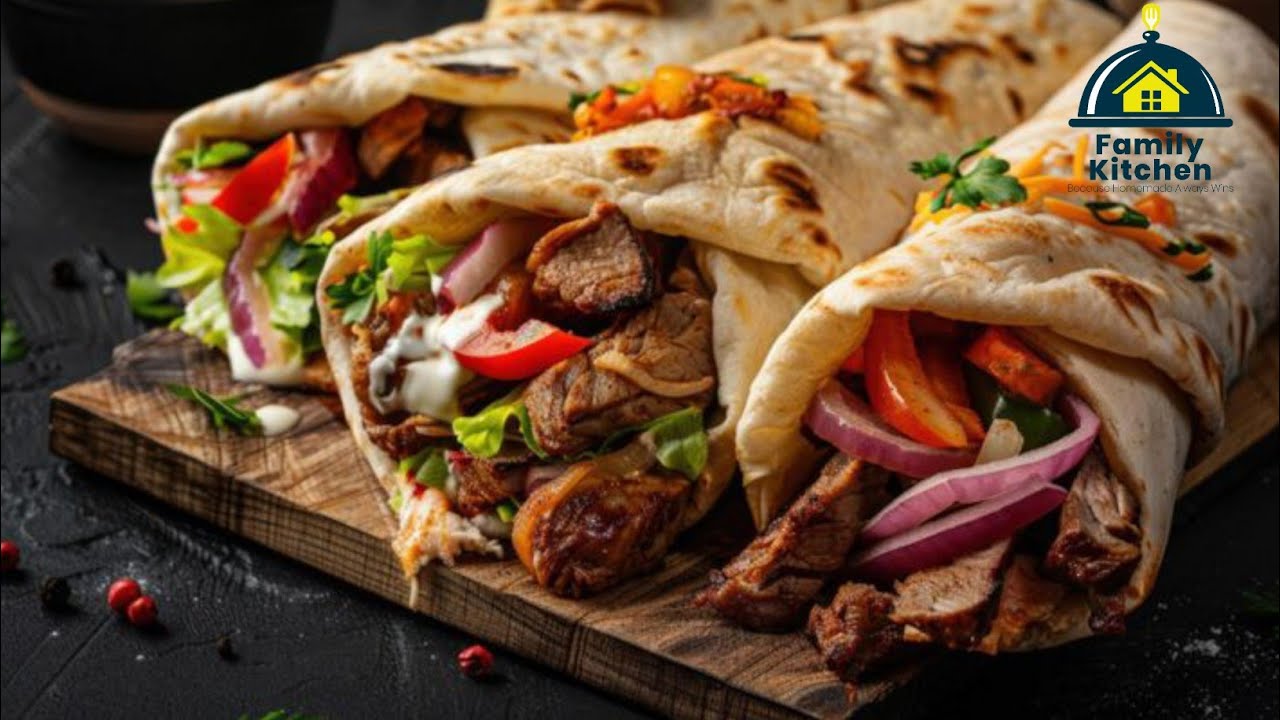How to Make Turkish DONER KEBAB  AT HOME Easy Recipe By Family kitchen