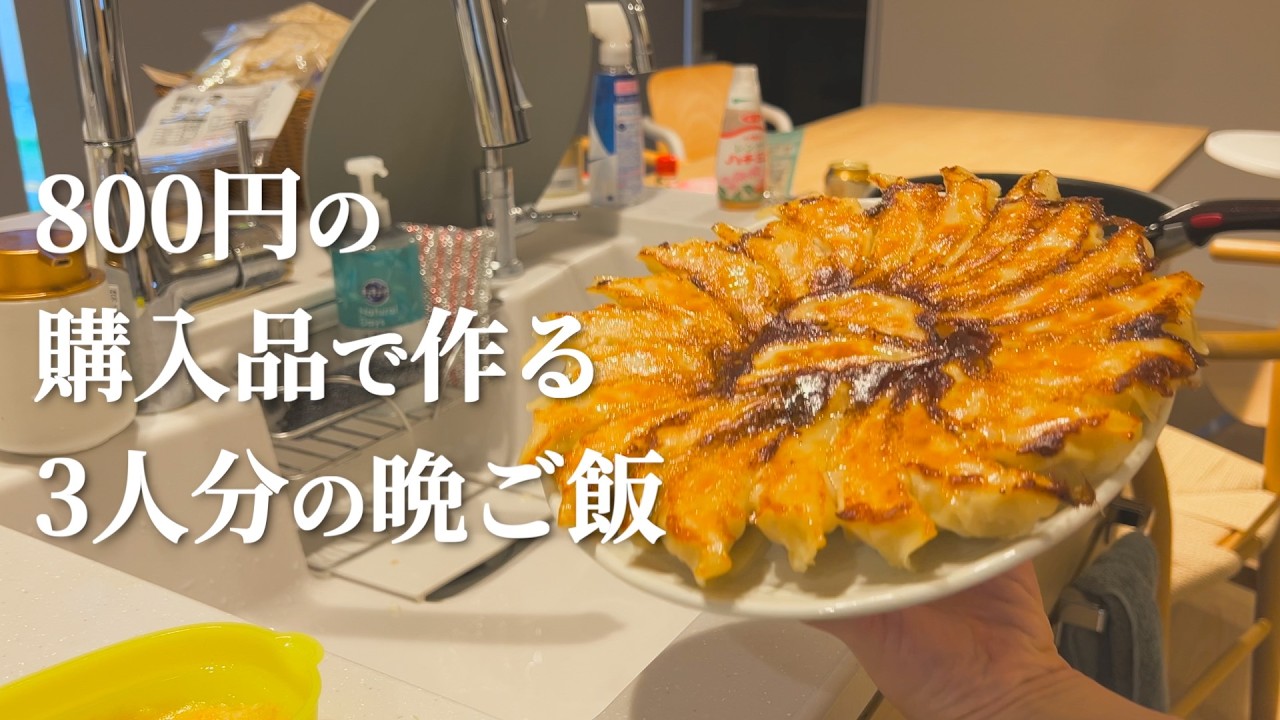 【3人分】800円の購入品で作る節約晩ご飯【中華料理】