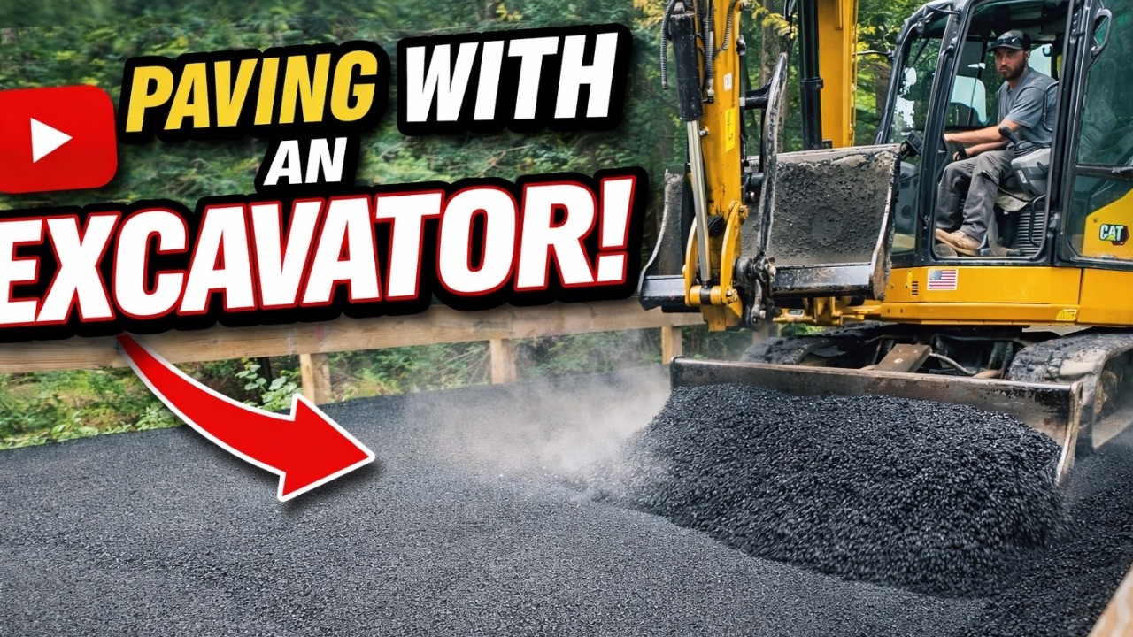 Paving a Driveway With an Excavator | Hudson Valley NY 4k