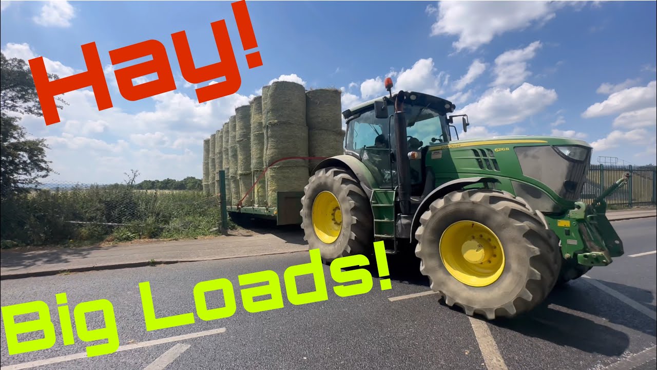 Busy Day, Making Hay!  John Deeres and JCBs!