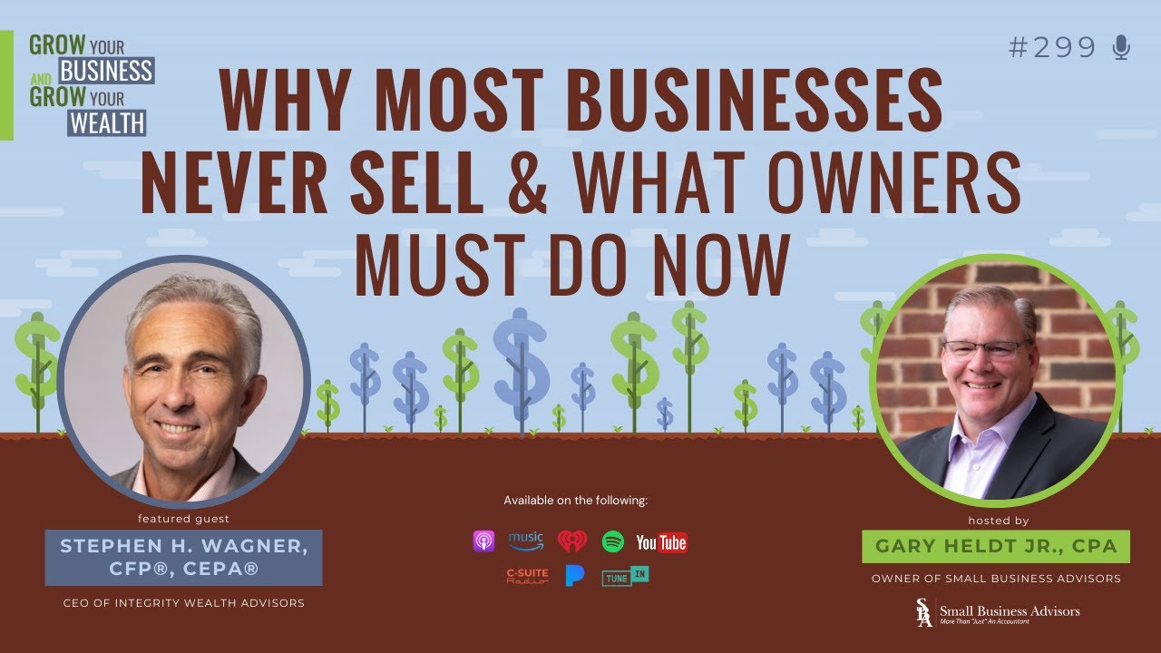 Episode 299:  Why Most Businesses Never Sell and What Owners Must Do Now