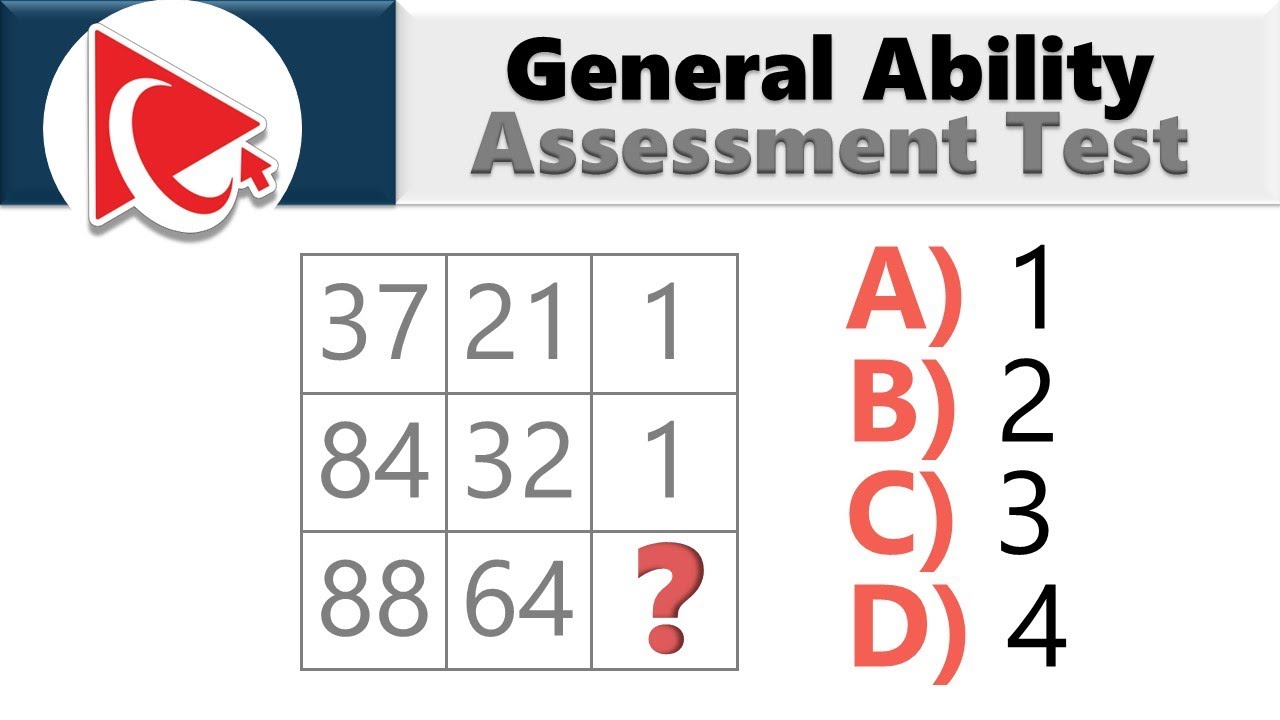 How to Pass GENERAL ABILITY ASSESSMENT TEST - Questions and Answers with Solutions!