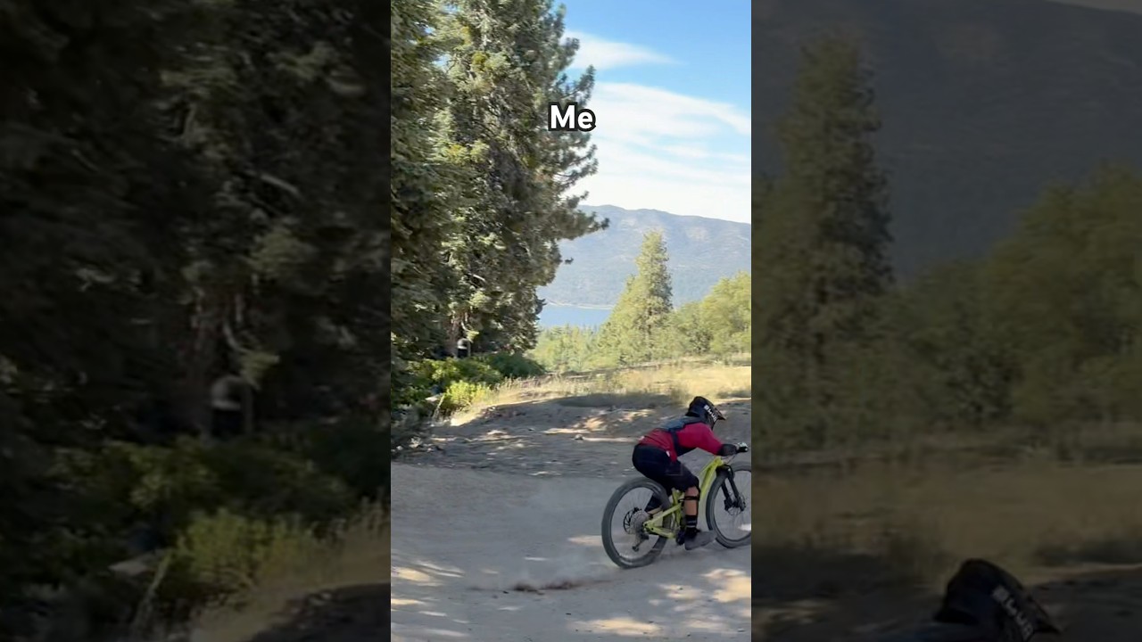Landing flat on massive jump #mtb #massive #bigjump #fail #mtbmor