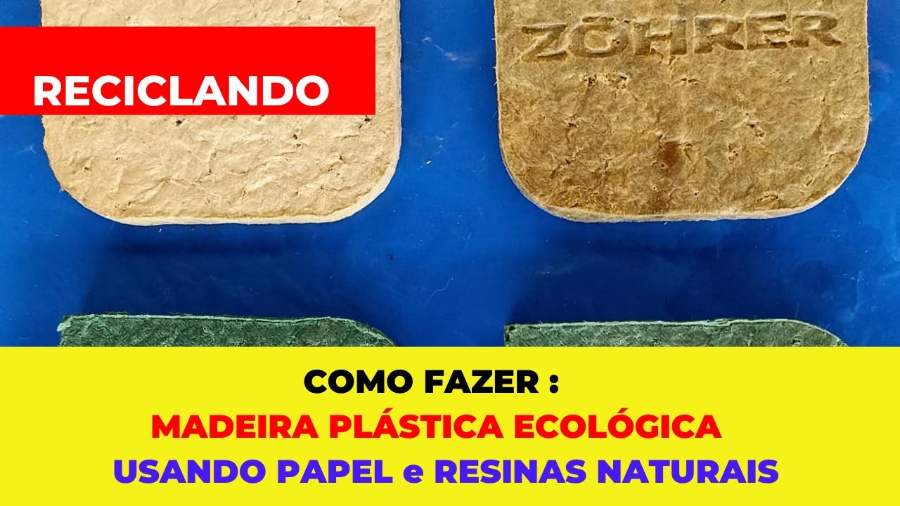 Madeira plástica Ecológica usando papel e resinas vegetais